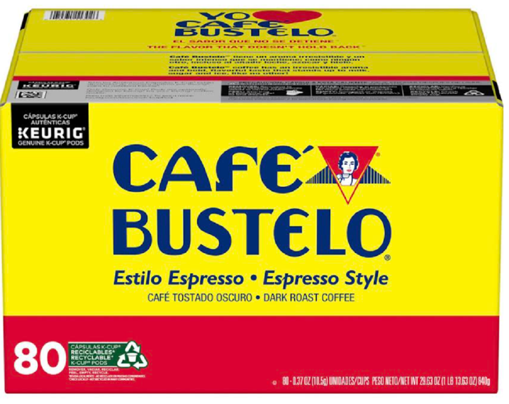 Café Bustelo Coffee Espresso Style K-Cups, Dark Roast, 80 ct.