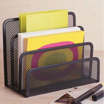 Desk Mail Organizer Small File Holders Letter Organizer Metal Mesh Document