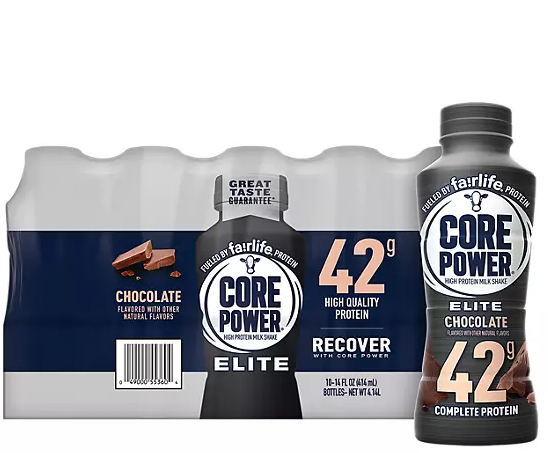 Fairlife Core Power Elite 42g Protein Shake, Chocolate, 14 fl. oz., 10 pk.