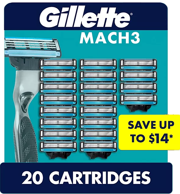 Gillette Mach3 Men's Razor Cartridges, 20 ct.