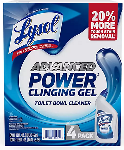 Lysol Advanced Toilet Bowl Gel Cleaner 32 fl. oz., 4 pk.