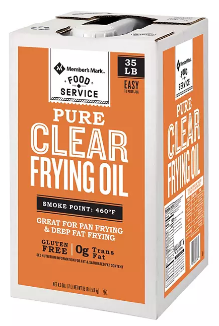 Member's Mark 100% Pure Clear Frying Oil, 35 lbs.