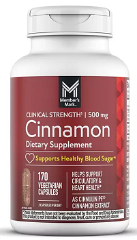 Member's Mark Clinical Strength Cinnamon 500 mg. Capsules, 170 ct.