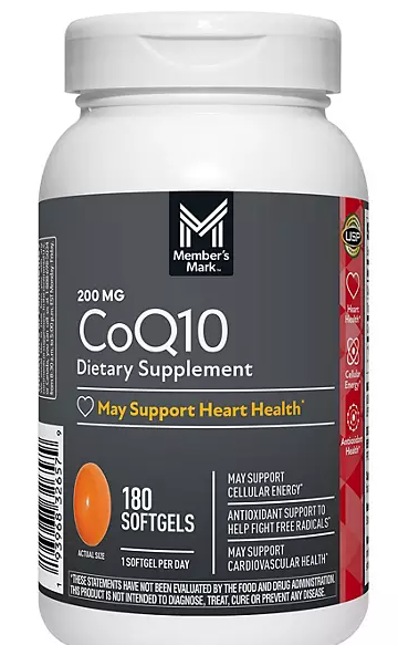 Member's Mark CoQ10 Softgels, 200 mg, 180 ct.