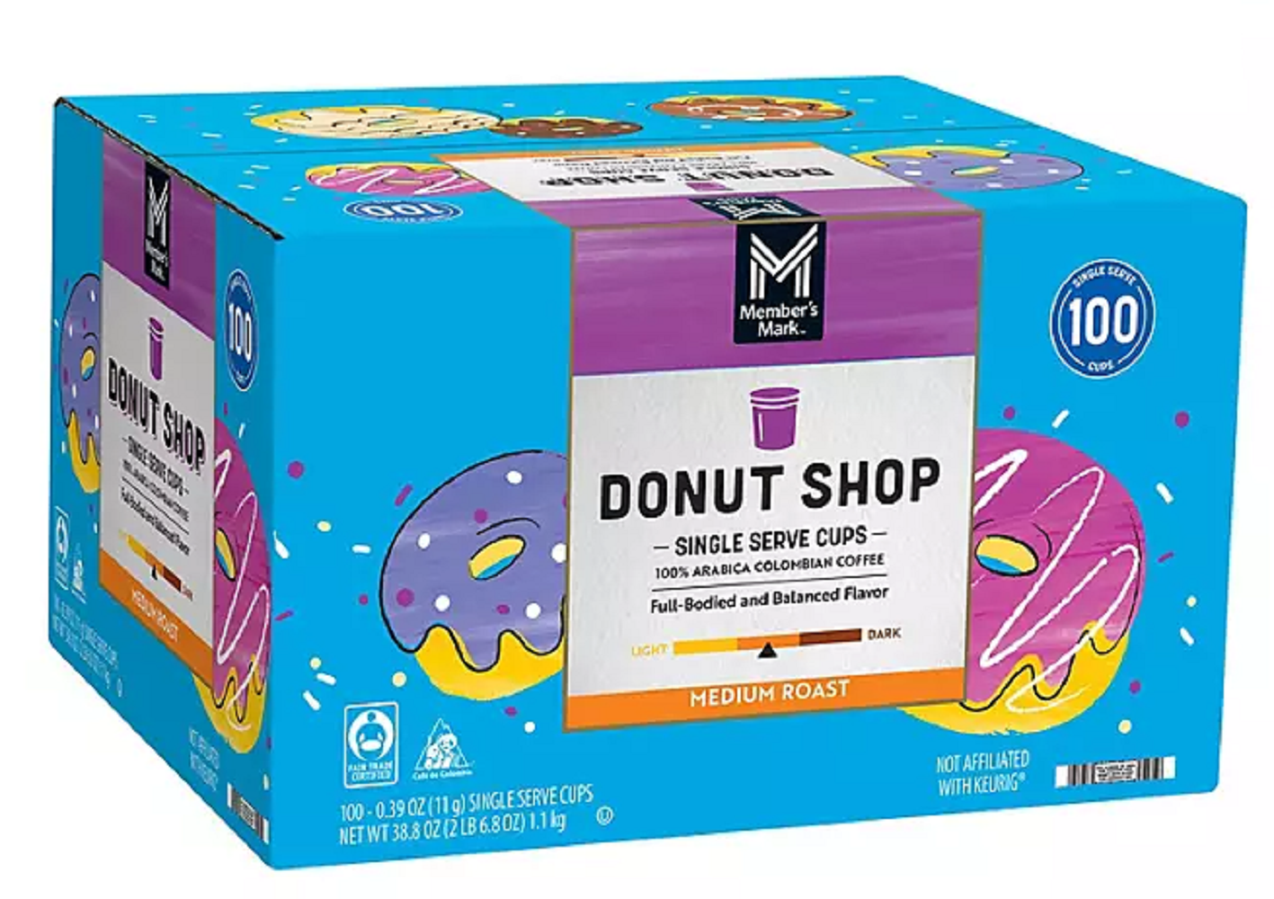 Member’s Mark Donut Shop Medium Roast Coffee Pods, 100 ct.