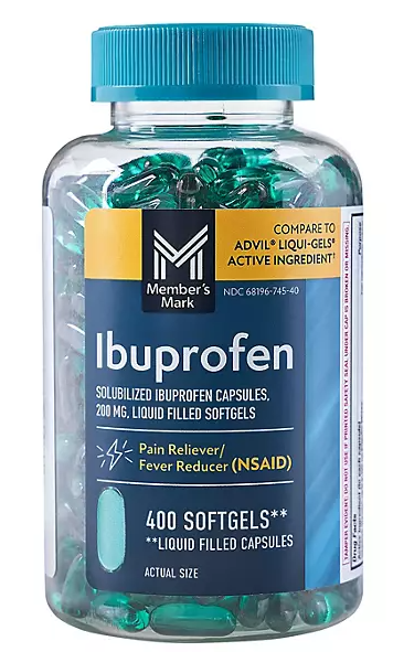 Member's Mark Ibuprofen Softgels, 200 mg, 400 ct.