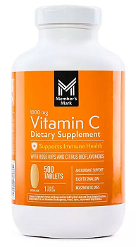 Member's Mark Vitamin C Plus Citrus Bioflavonoids & Rose Hips Tablets, 1000mg, 500 ct.