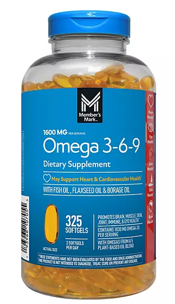 Member’s Mark Omega 3-6-9 Softgels, 325 ct.