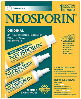 Neosporin Original First Aid Antibiotic Ointment 1 oz. tube + .5 oz. tube, 2 pk.