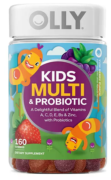 OLLY Kids Multivitamin + Probiotic Gummy, Berry, 160 ct.