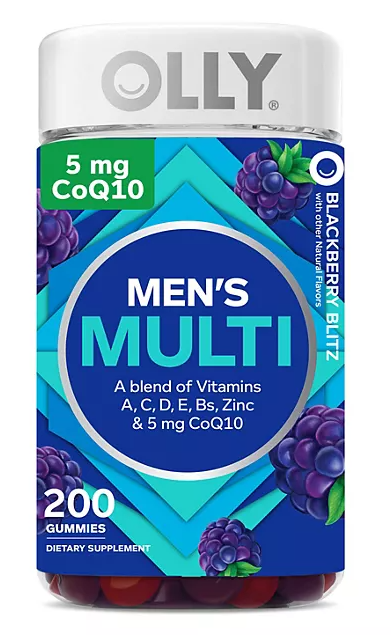 OLLY Men's Multivitamin Gummy, Blackberry, 200 ct.