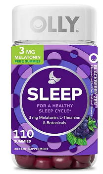 OLLY Restful Sleep Gummies, Blackberry, 110 ct.