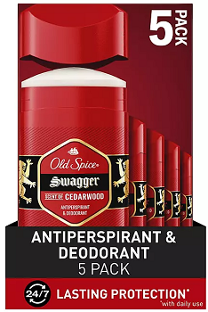 Old Spice Swagger Antiperspirant & Deodorant for Men, 2.6 oz., 5 pk.