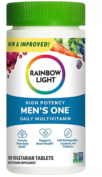 Rainbow Light Men's One Multivitamin Tablet Plus Superfoods & Probiotics 180 ct.