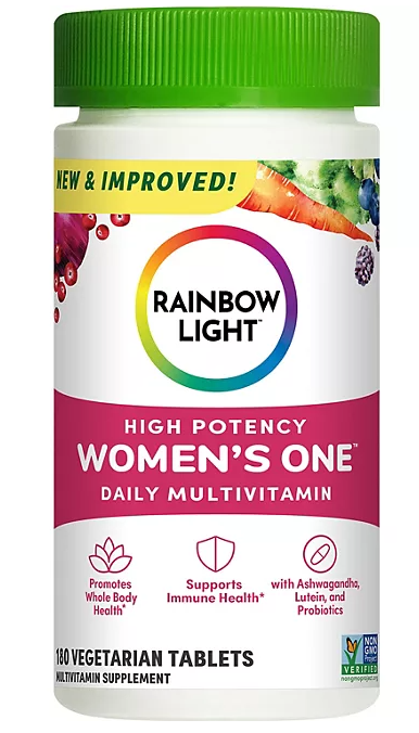 Rainbow Light Women's One Multivitamin Plus Superfoods & Probiotics Tablets 180 ct.