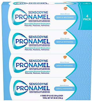 Sensodyne Pronamel Gentle Whitening Toothpaste for Sensitive Teeth, Alpine Breeze, 6.5 oz., 4pk.