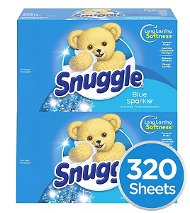 Snuggle Fabric Softener Dryer Sheets, Blue Sparkle, 320 ct.