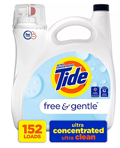 Tide Free & Gentle Liquid Laundry Detergent 170 fl. oz., 152 loads