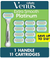 Venus Platinum Extra Smooth Metal Women's Razor Handle + 11 Cartridges