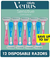 Venus Sensitive Disposable Razors for Women, 12 ct.