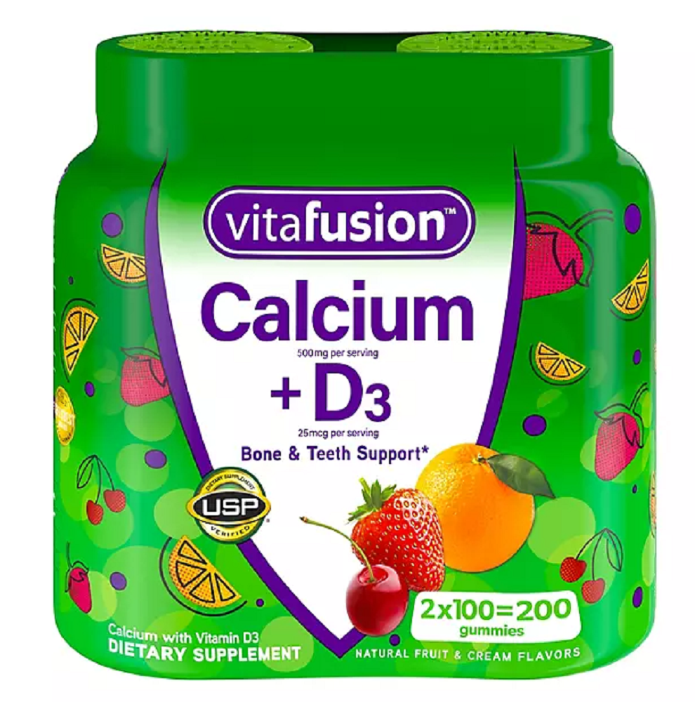 Vitafusion Calcium + D3 Vitamin Gummies, 200 ct.